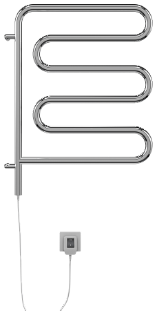 Электро 25 Ш-обр 450х570 поворотный Полотенцесушитель  TERMINUS Пермь - фото 2