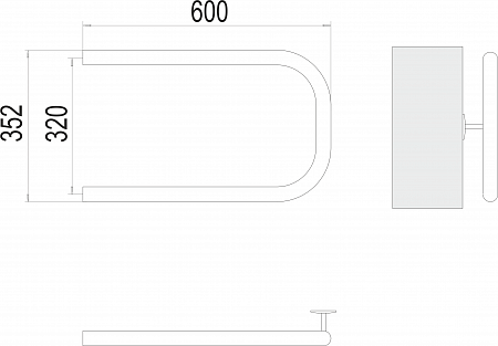 П-обр AISI 32х2 320х600 Полотенцесушитель  TERMINUS Пермь - фото 3