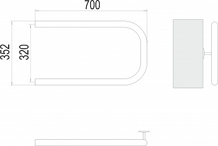 П-обр AISI 32х2 320х700 Полотенцесушитель  TERMINUS Пермь - фото 3
