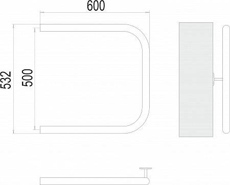 П-обр AISI 32х2 500х600 Полотенцесушитель  TERMINUS Пермь - фото 3