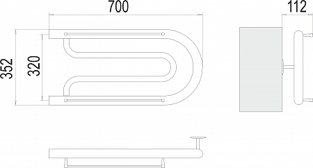 Фокстрот БШ 320х700 Полотенцесушитель  TERMINUS Пермь - фото 3