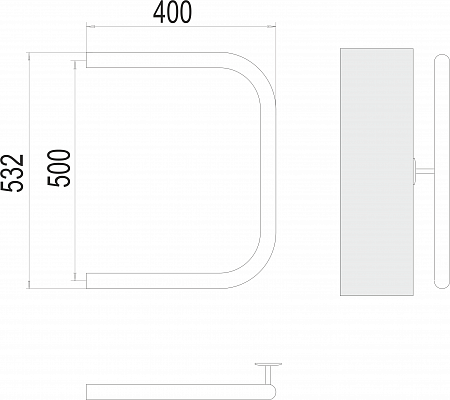 П-обр AISI 32х2 500х400 Полотенцесушитель  TERMINUS Пермь - фото 3